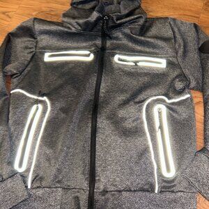 Silky Soft Reflective Hoodie Zip Up Sweatshirt